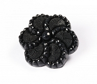 Black Flower Shank Button Size 44L x10